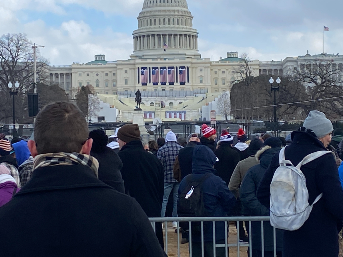 Disappointed but not deterred: Trump supporters brave cold temps despite inauguration changes